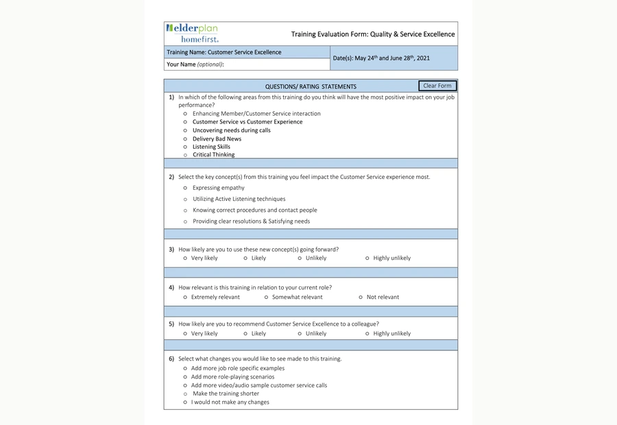 Evaluation and transfer design