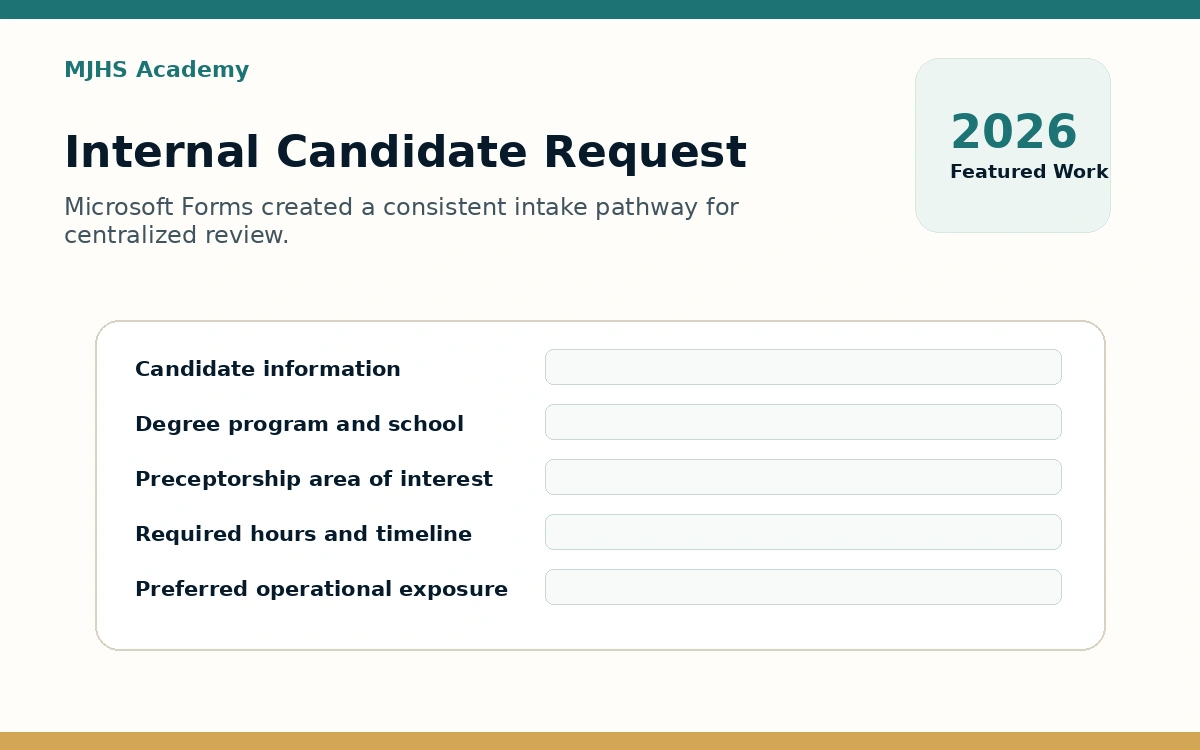 Internal candidate request form